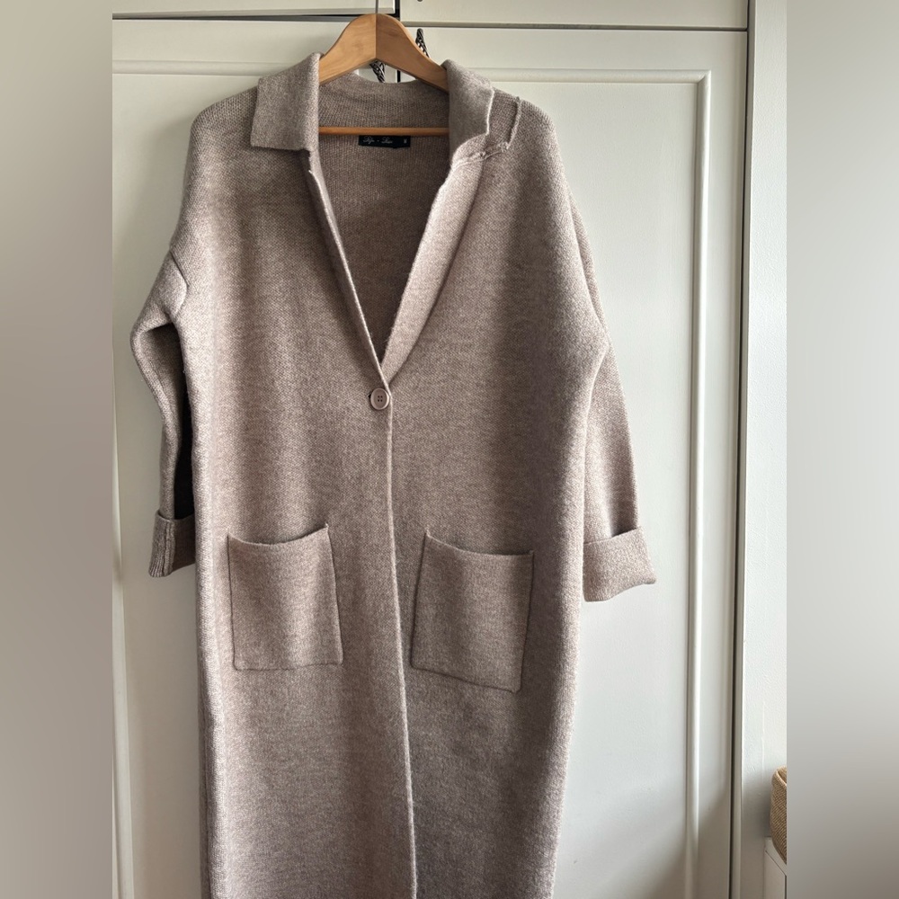 Lyle + Luxe Knit Sweater Coat, size M